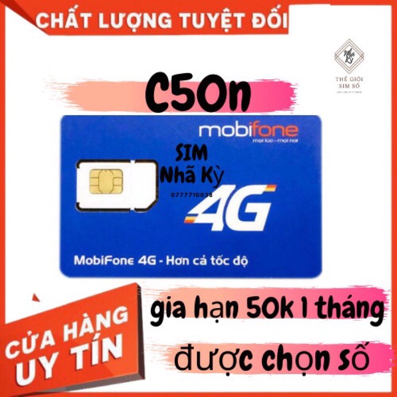 Sim Mobifone gói C50N gia hạn 50k 1 tháng