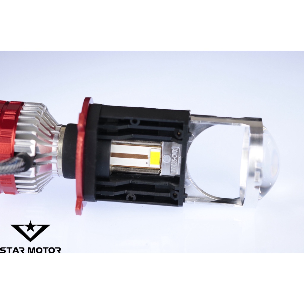 Bi cầu LED Mini - Bóng đèn pha LED bi cầu V80 gắn xe máy - ô tô chân H4