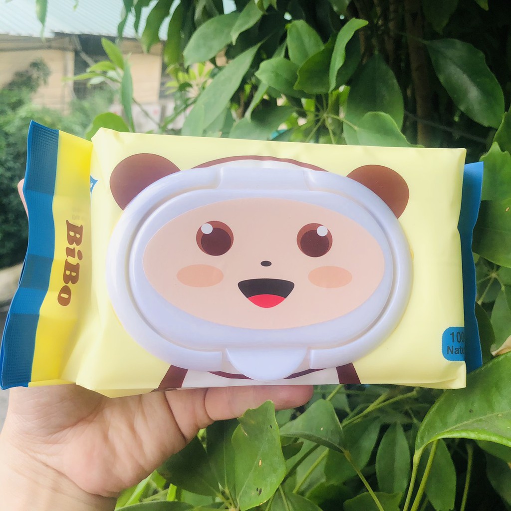 Giấy ướt Bibo/Phú Đạt không mùi an toàn cho bé (100 tờ - hàng Việt Nam)