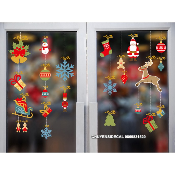 Decal dán tường Noel - Rèm phụ kiện mới 05