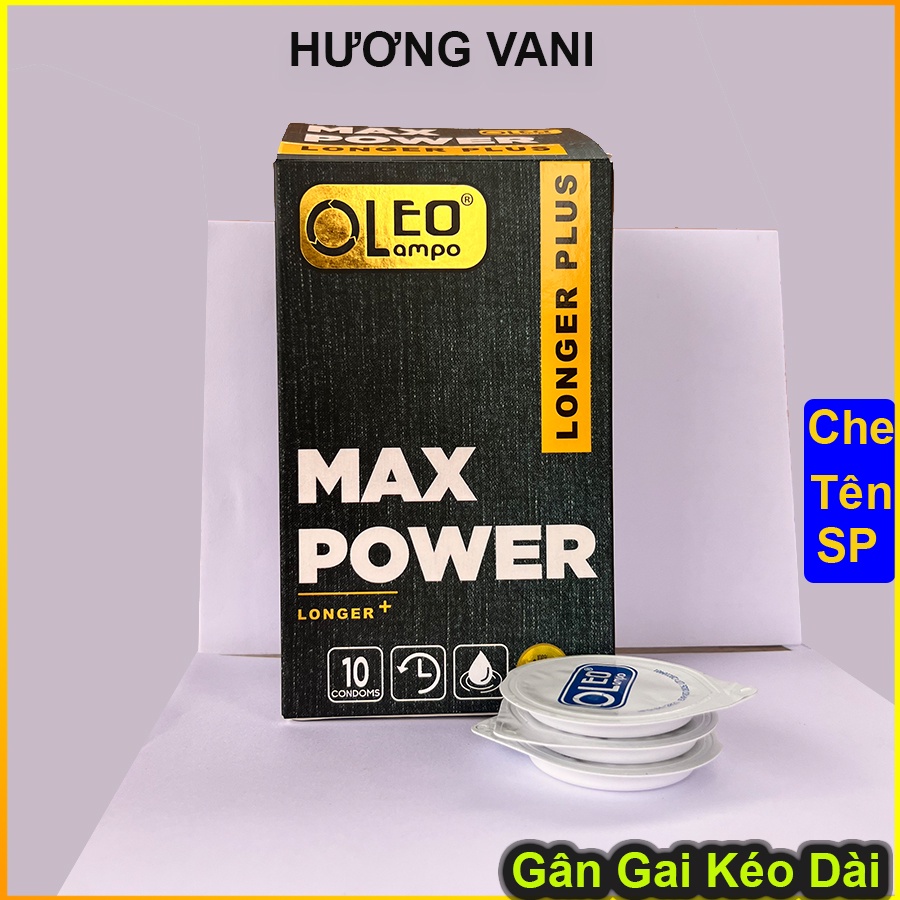 Bao cao su su Oleo Extra Lubricant gân gai, có chất gây tê kéo dài, hương thơm, nominal width 52mm, 12 bao