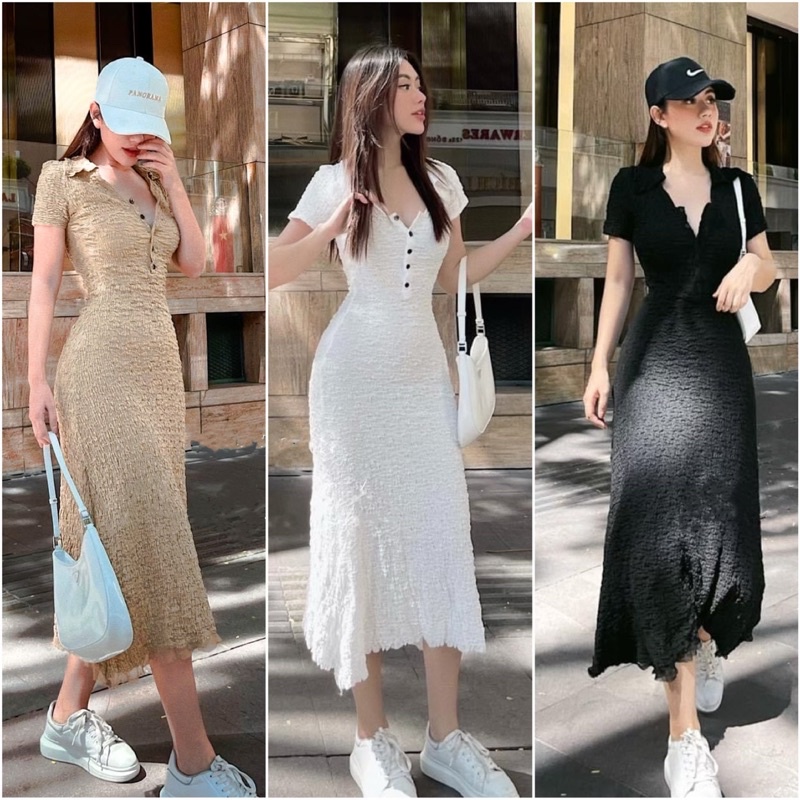 🌈ĐẦM BODY ÔM CỔ SƠMI POLO VÁY XOÈ THÂN NHÚN ĐI CHƠI ĐI BIỂN ĐI DẠO PEONYB gimishop🌈 | BigBuy360 - bigbuy360.vn