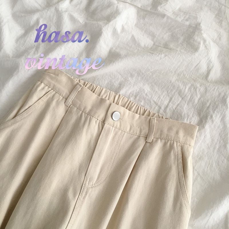 [Sẵn đen]🌿 Quần kaki suông rộng cạp nút phía sau lưng chun basic ulzzang 🔥 | BigBuy360 - bigbuy360.vn