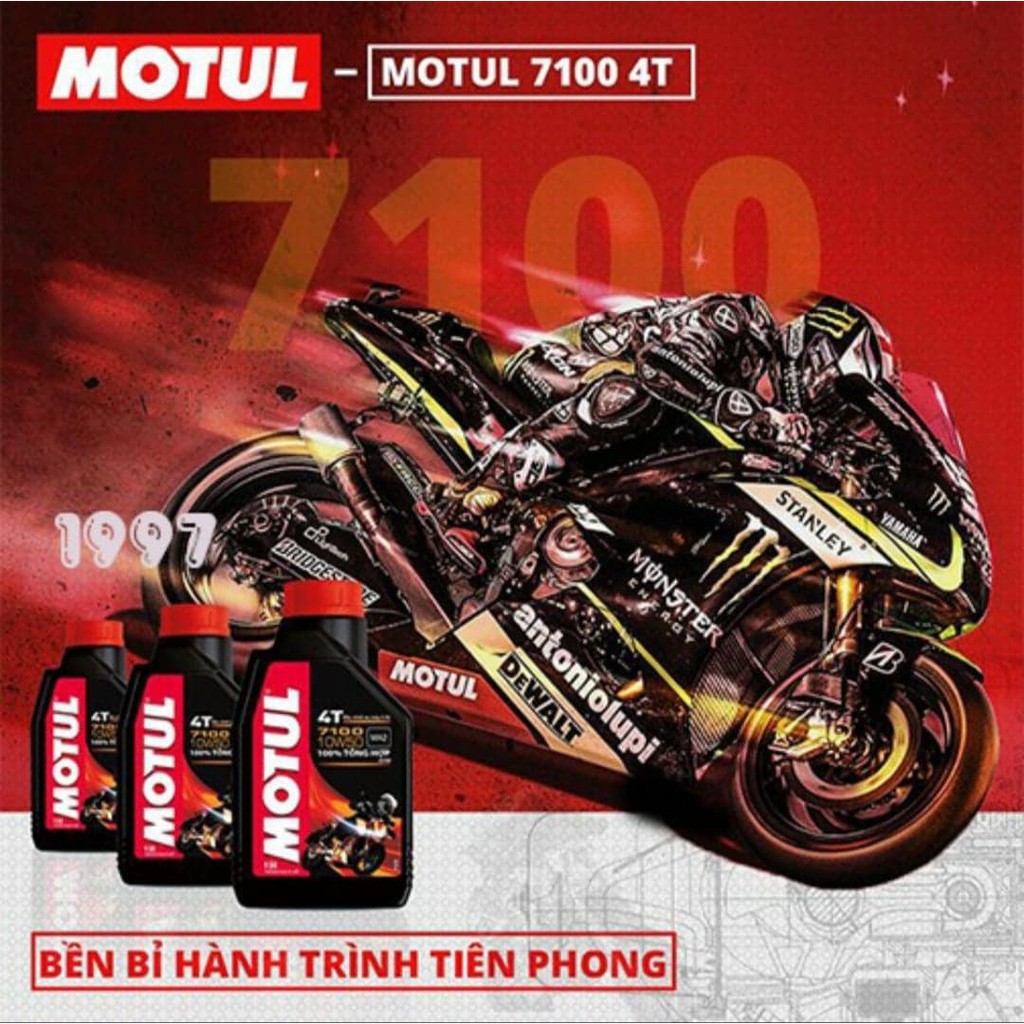 [ Chính Hãng ] Nhớt Motul 7100 10W50 1L , Nhớt tổng hợp 100%, Nhớt Xe Máy 4T dành cho xe số công suất cao