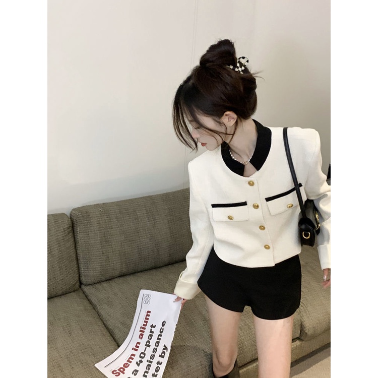 COZOK Áo Khoác Tay Dài Dáng Ngắn Dễ Phối Đồ Hợp Thời Trang