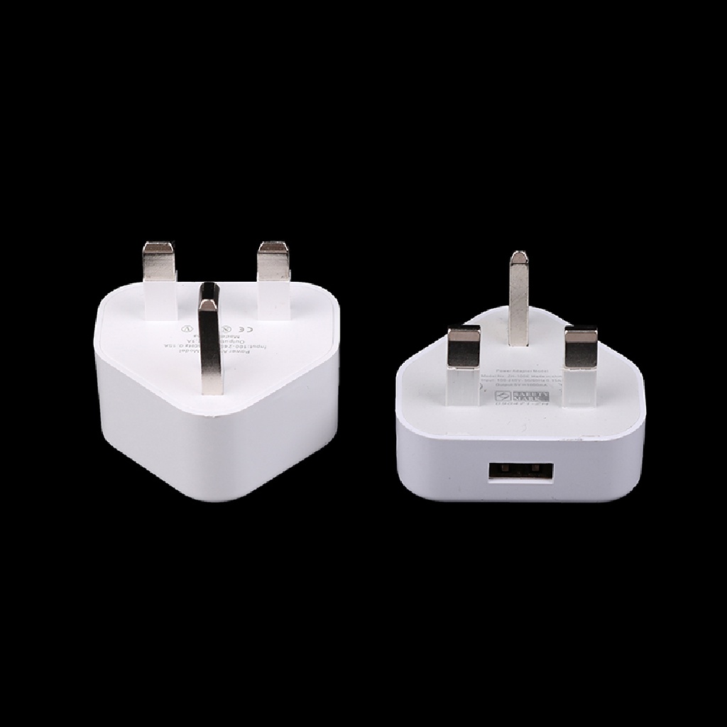 [cxGYMO] UK Mains 3 Pin Plug Adapter Wall Charger 1/2-Port Dual USB For Phones Tablet  HDY