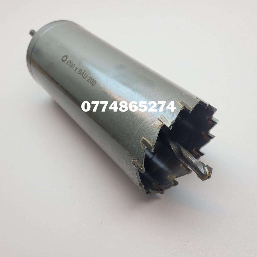 Mũi khoan rút lõi khoét tường gạch Phi 114 x 200 mm không khoan bê tông, không khoan chế búa