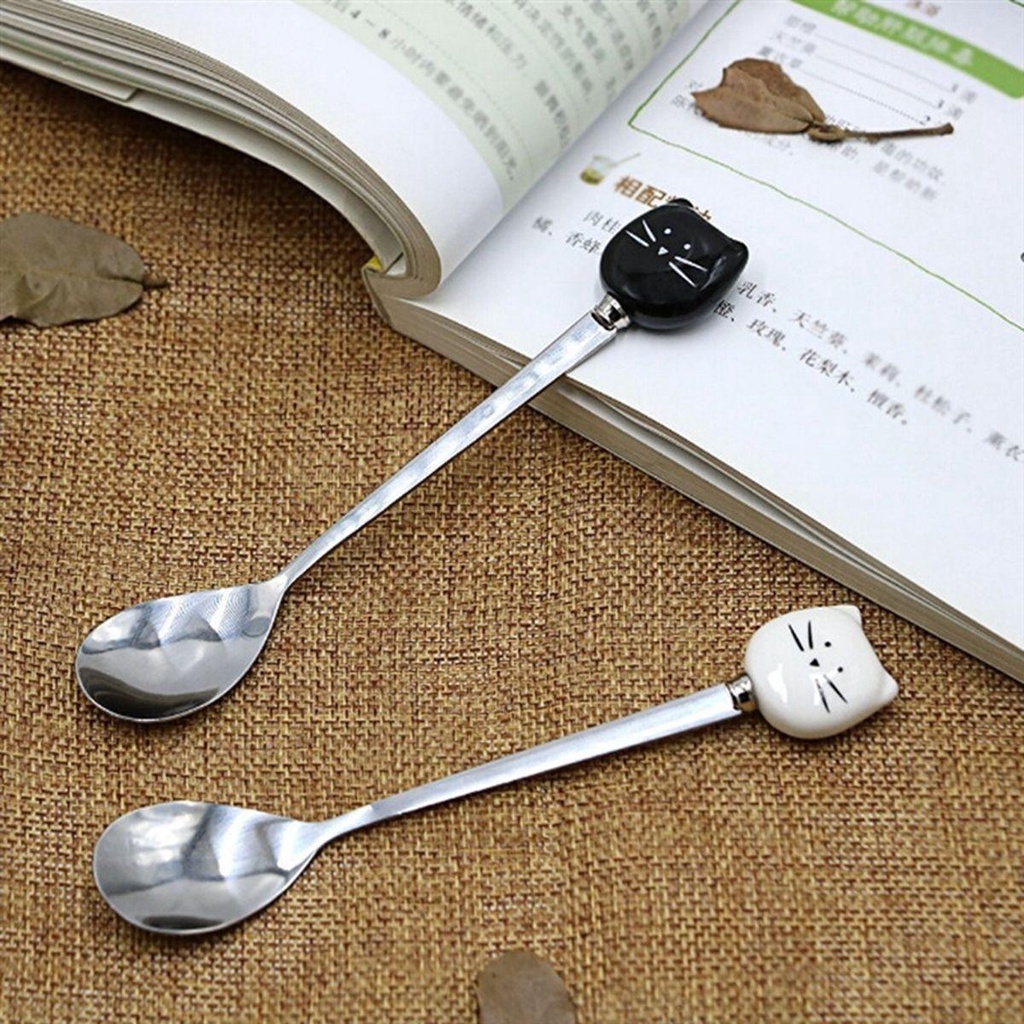Muỗng Cà Phê Hình Mèo Dễ Thương