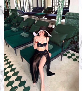 (chinh hang) [HÀNG CHUẨN] Set bikini váy ren cao cấp