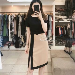 Đầm ôm xẻ tà
