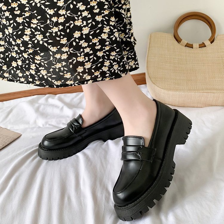 [ SẴN FULLSIZE ] Giày Oxford đế cao 4cm, giày lười nữ đế cao 4cm dễ đi - Giày da PU chất đẹp đế cao 4cm - Giày đế thấp