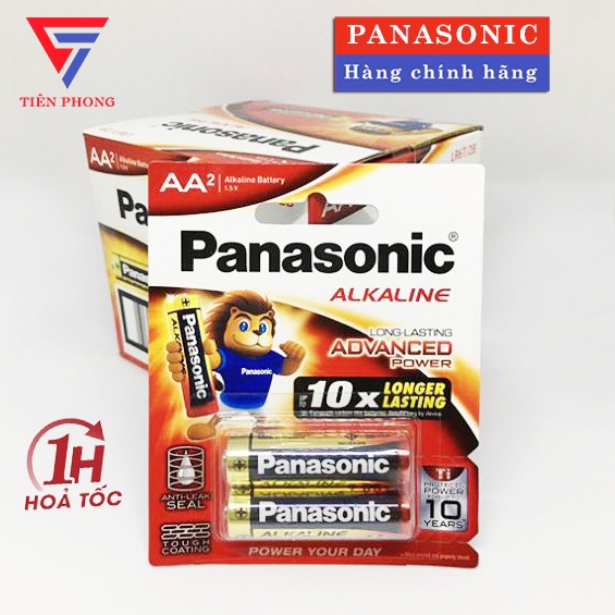 Pin AA Panasonic tiểu alkaline 1.5V vỉ 2 viên LR06T/2B chính hãng