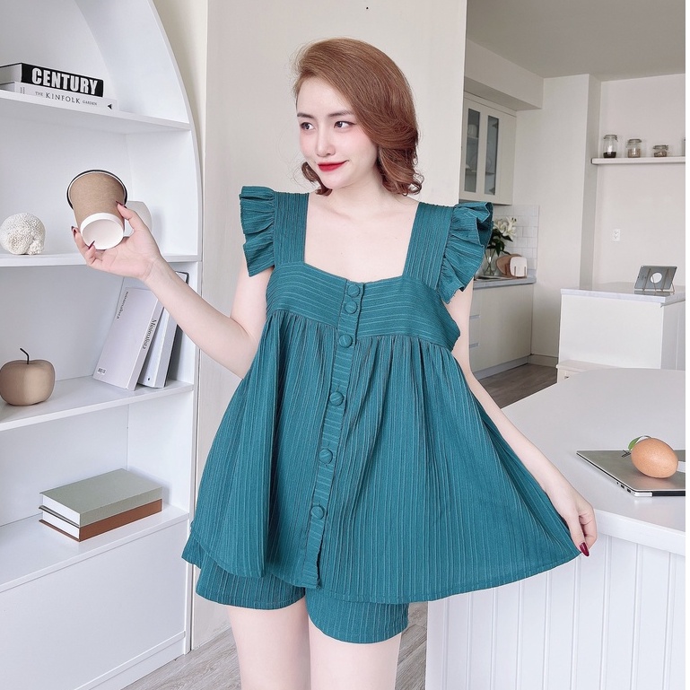 Bigsize Đồ Mặc Nhà Nữ SOJUN Đũi Cánh Tiên Size 45-80kg