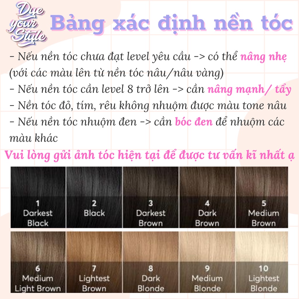 THUỐC NHUỘM TÓC MÀU NÂU KHÓI - Lên từ nền tóc nâu