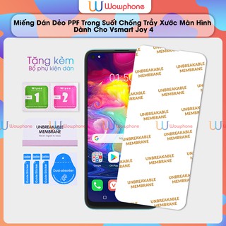 Miếng Dán Ppf  Mặt Trước Vsmart Joy 4 Joy4 Live4 Live 4 Aris Aris Pro Live 1 Trong Suốt Chịu Lực Chống Trầy Xước W201022