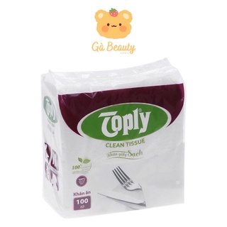 Khăn Giấy Ăn Toply 1 Lớp 100 Tờ