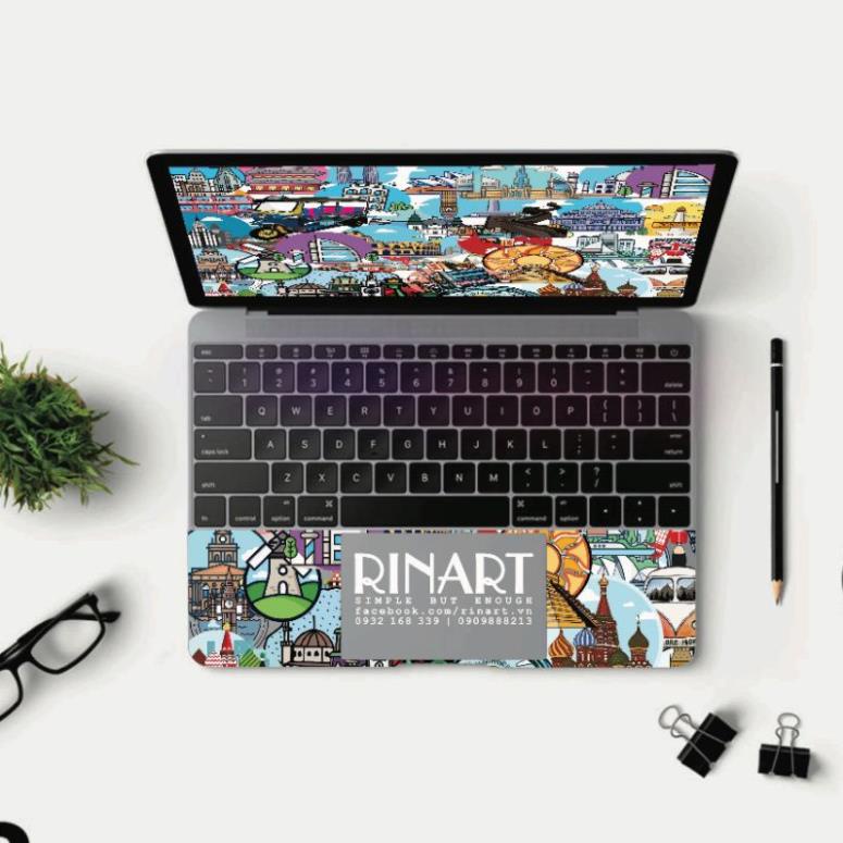 Set 100 Sticker World Culture dán vali điện thoại laptop