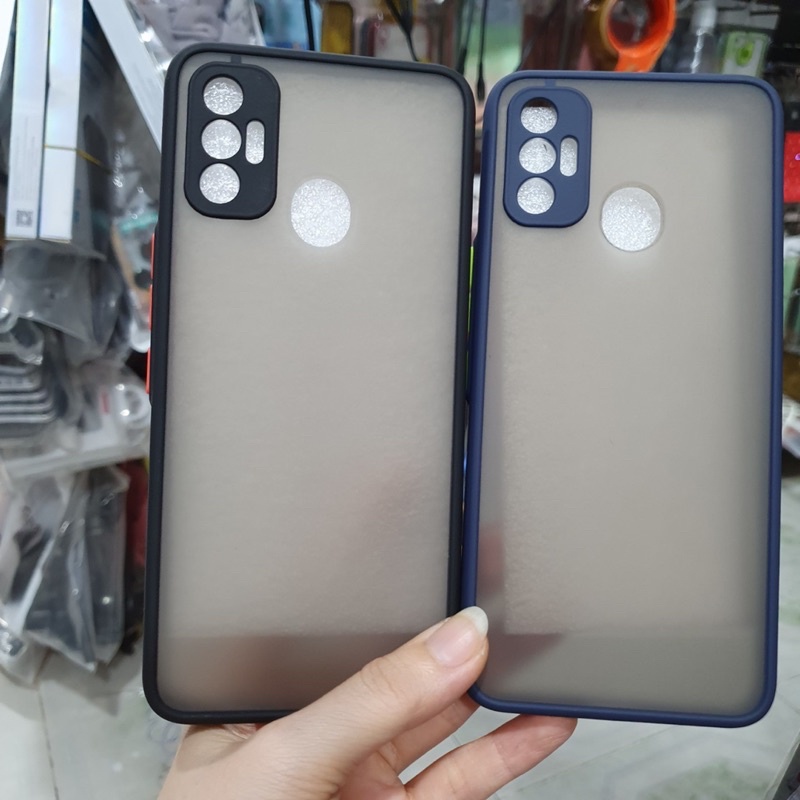 Ốp lưng Tecno Spark 7 /Spark 7T dẻo viềng lưng nhựa nhám