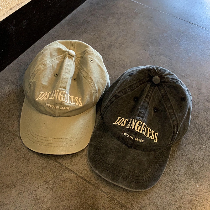 Mũ lưỡi trai denim thêu họa tiết chữ thời trang Hàn Quốc trẻ trung