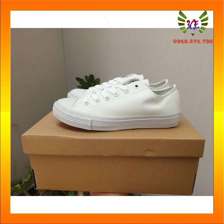 Giày thể thao sneaker convert cổ thấp trắng đen cho nam nữ