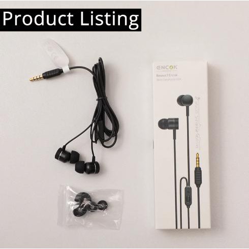 Tai Nghe Nhét Tai - Tai Nghe Thể Thao Nhét Tai Baseus Encok In-Ear H04 - Có Mic Cho Xiaomi, Iphone, Samsung - TopLink