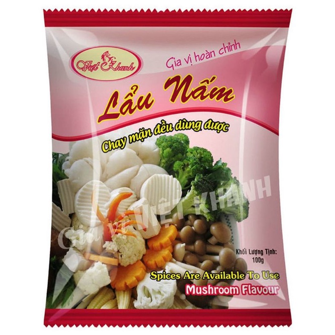 1 gói gia vị lẩu nấm việt khanh 100gam