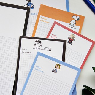 Combo Giấy Ghi Chép Và Giấy Take Note - Snoopy Cartoon