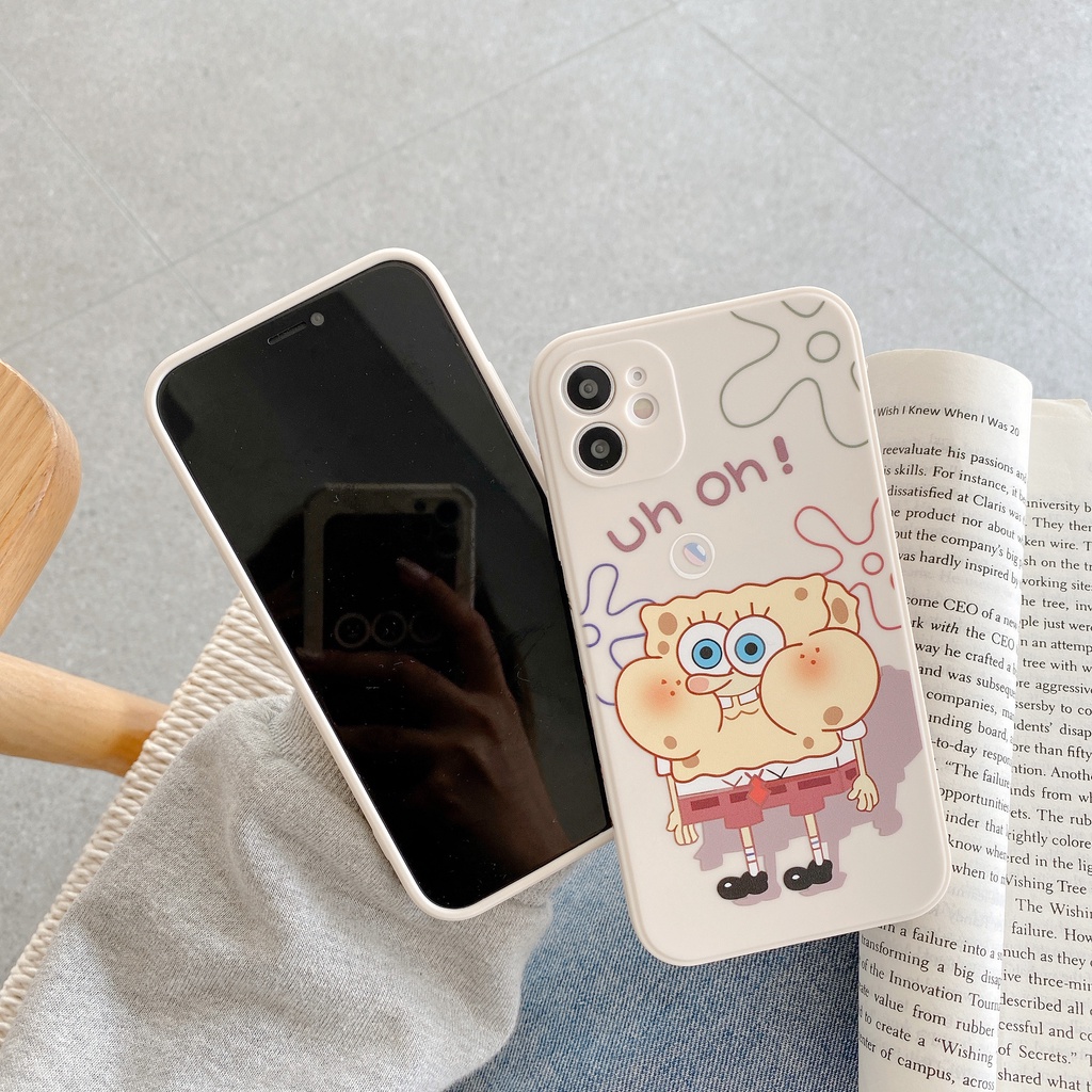 Ốp Điện Thoại TPU Mềm Chống Sốc In Hình SpongeBob Hoạt Hình Cho iPhone 14 13 12 11 Pro MAX X XR XS MAX 8 7 6 6s Plus SE 2020
