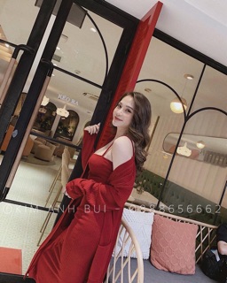 St- set đầm 2 dây kèm khoác