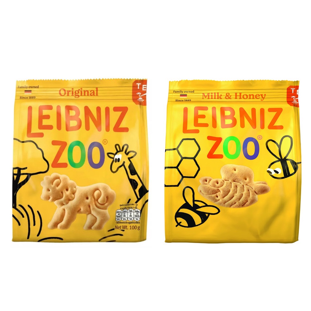 Bánh Quy Leibniz Zoo Original / Milk And Honey / Chocolate 100gr