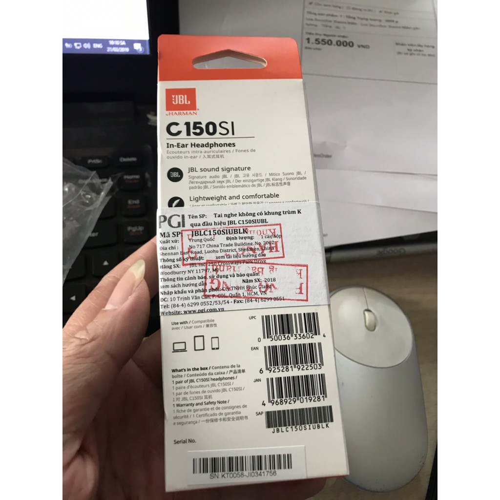 Tai nghe giắc 3.5 JBL C150SI - Phụ Kiện Chi Hà