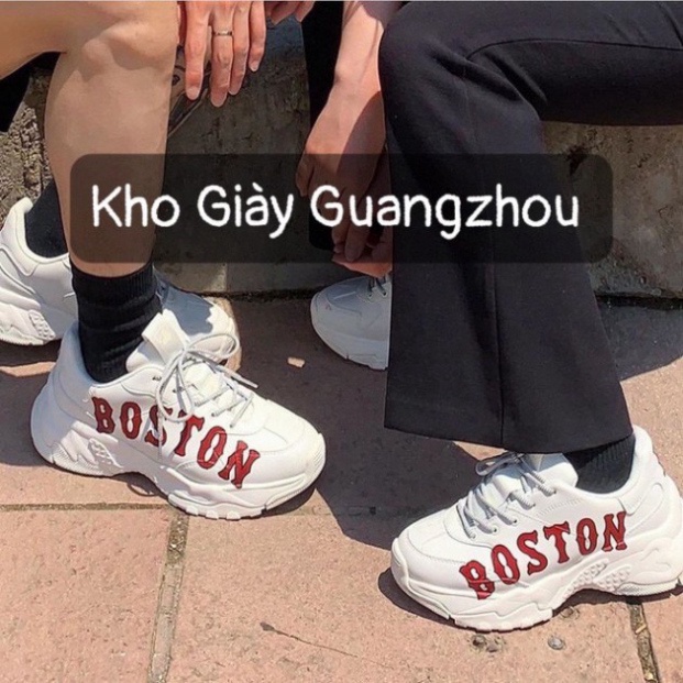 Giày thể thao nam nữ Boston cao cấp full bill box, Giầy thể thao Sneaker đẹp màu trắng, độn đế cao cổ tăng chiều cao D19 | BigBuy360 - bigbuy360.vn