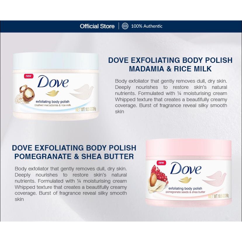 Tẩy Tế Bào Da Chết Toàn Thân DOVE Exfoliating Body Polish 298gr
