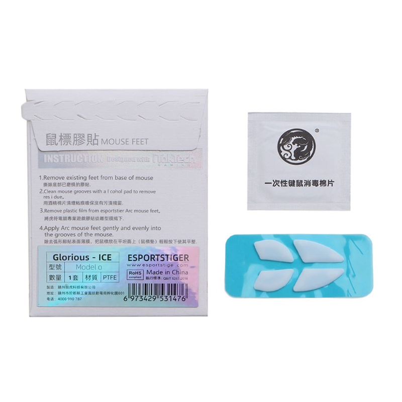 1 Gói Miếng Dán Chân Chuột Máy Tính Cạnh Cong Thay Thế Cho Glorious Model O Odin