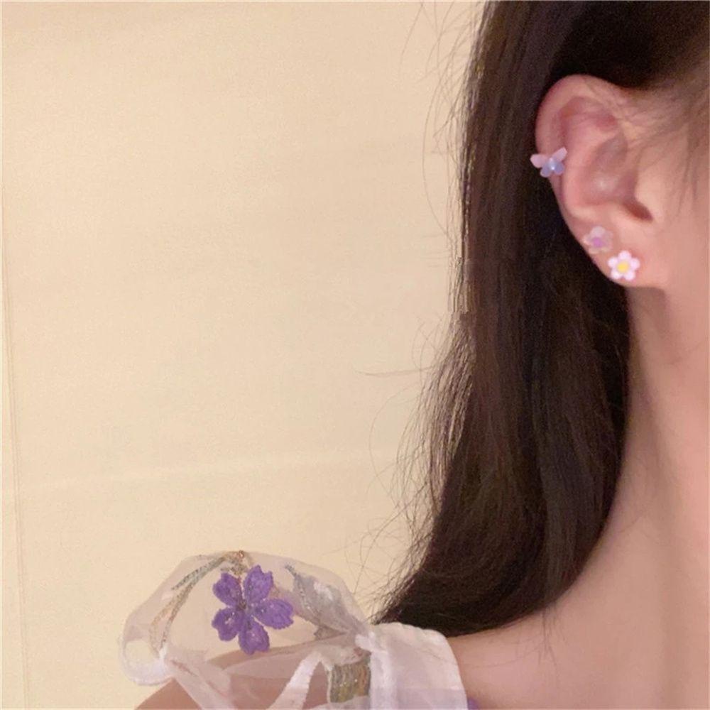 Bộ 8 Khuyên Tai Họa Tiết Hoa &amp; Bướm Thời Trang Cho Nữ|Khuyên Tai Nữ Trang Tạo Hình Độc Đáo