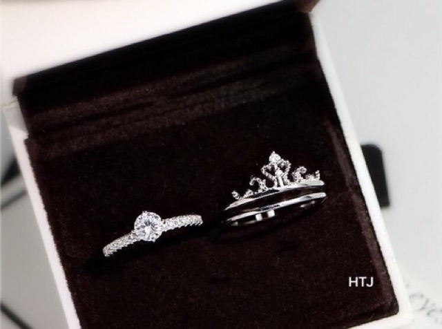 NHẪN NỮ BẠC TA - NHẪN NỮ VƯƠNG MIỆN 2 IN 1