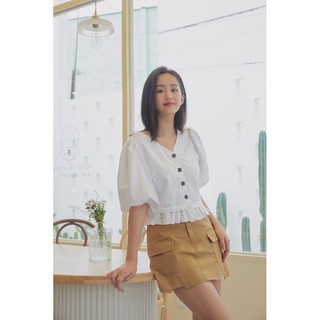 Áo sơ mi v neck blouse soda pop