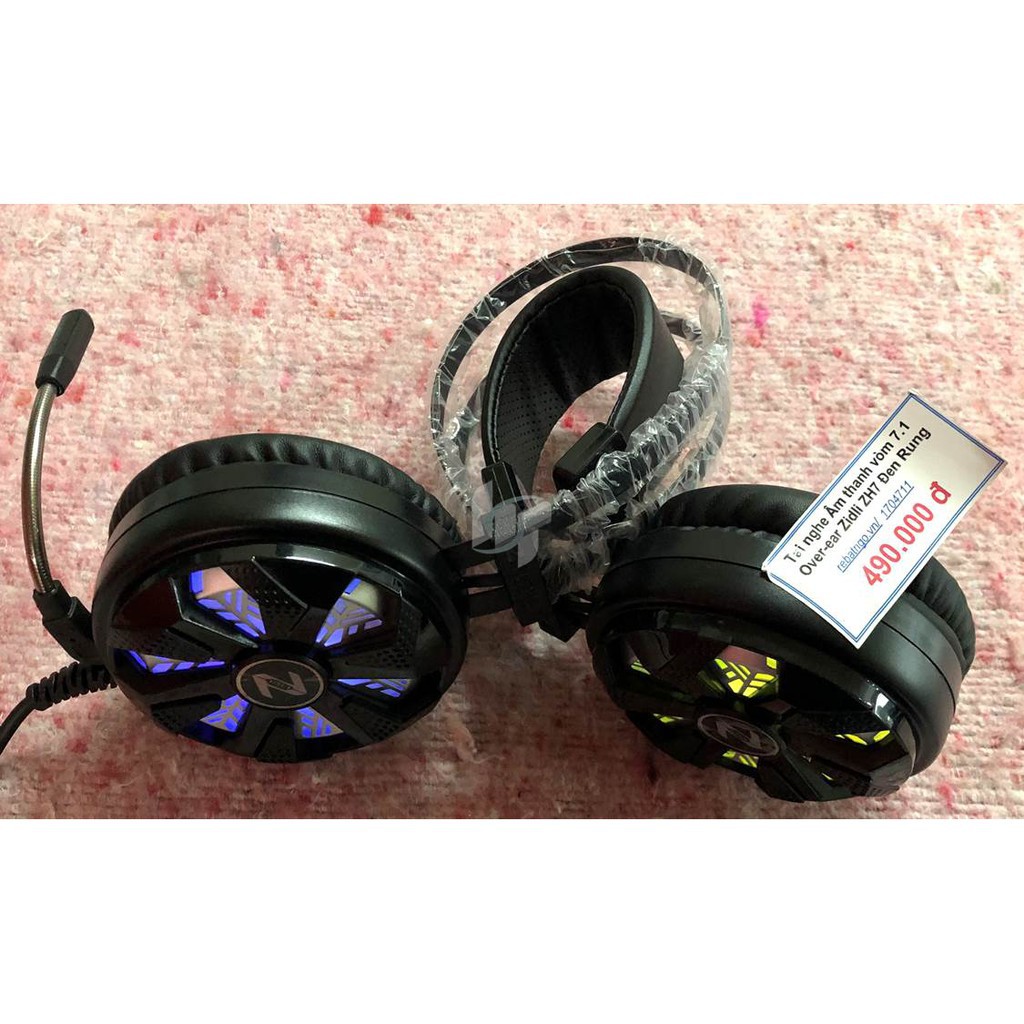 Tai nghe Âm thanh vòm 7.1 Over-ear Zidli ZH7 Đen Rung