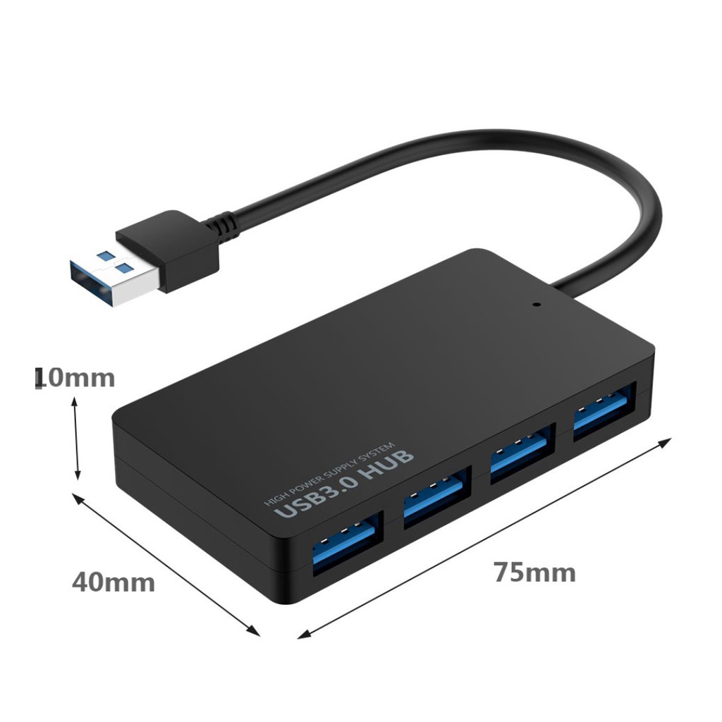 Hub chia usb 3.0 ra 4 cổng có cổng cấp nguồn 3.5 cho hub