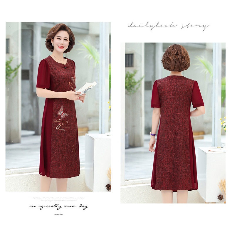 Đầm Quý Bà Đầm Suông Nữ Đầm Trung Niên - 2032_44650397