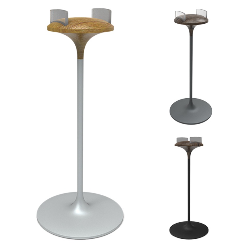 Headphone Holder, Curved Surface, with Aluminum Alloy Base(Gray) N5V