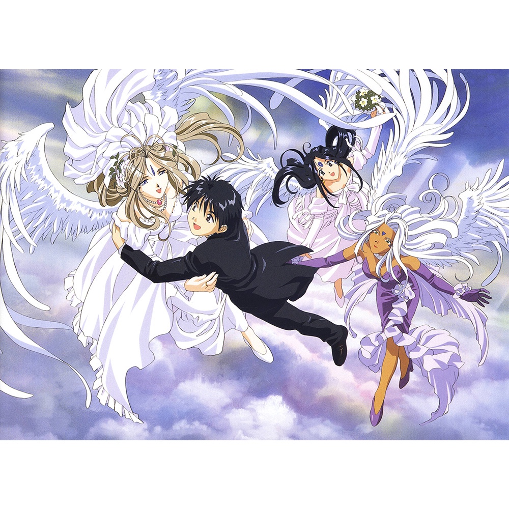 Poster A3 dán tường Anime, decal 30x42 trang trí có keo Ah My Goddess Wallpapers 1