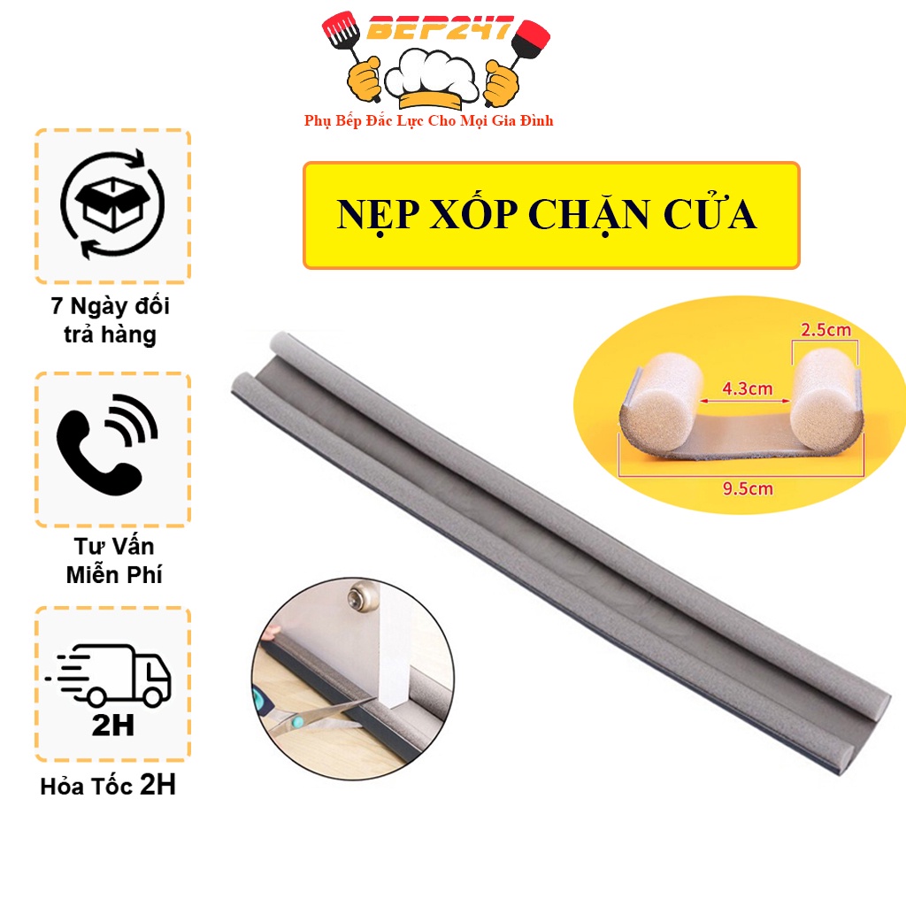 Thanh nẹp xốp chặn đáy khe cửa LOẠI 1 DÀI 95CM đa năng - chắn gió, ngăn côn trùng, bụi bẩn,...