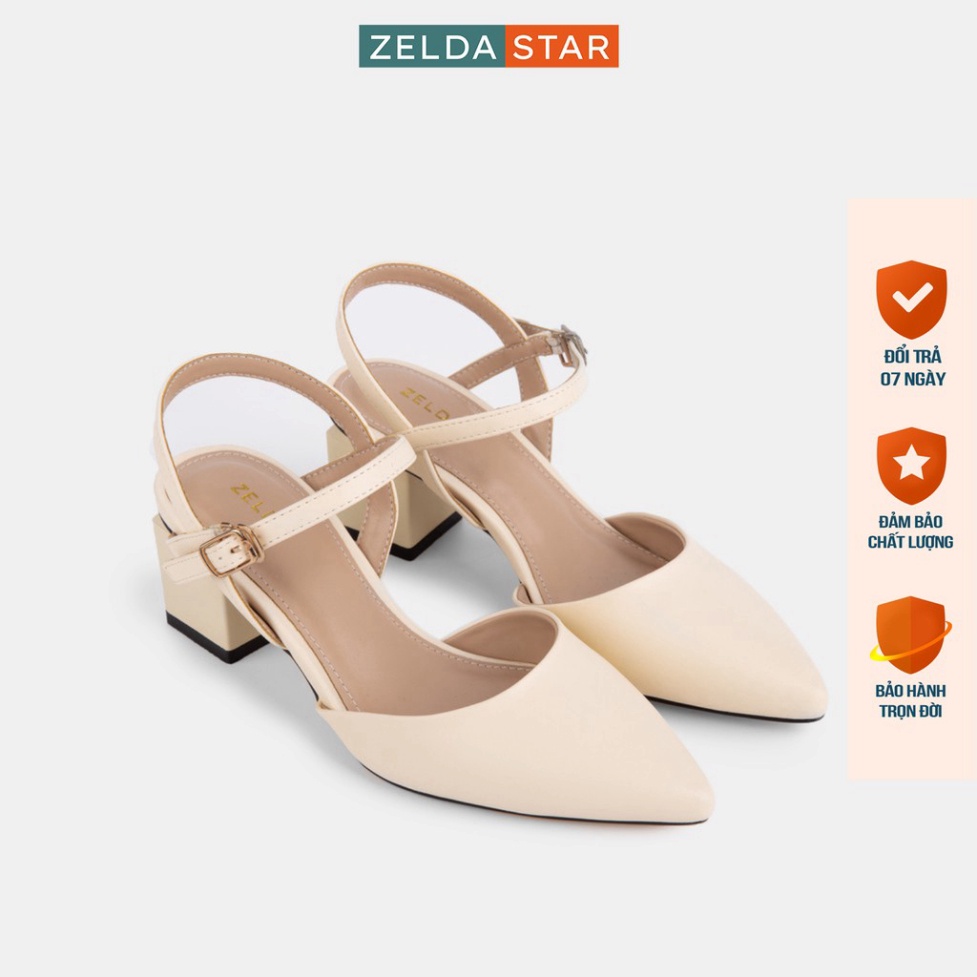 Giày Sandal Zelda Star mũi nhọn gót cao 5cm - SN014920