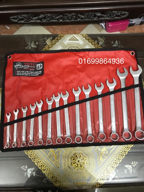 Bộ cờ lê yeti 14 cây 8-24mm. Hàng loại 1 mác nổi y hình