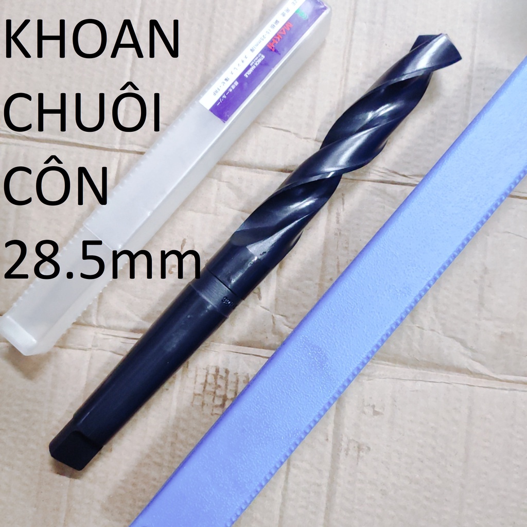 Mũi khoan chuôi côn 28.5mm, chuôi côn MT3, chiều dài lưỡi 170mm,chiều dài tổng 291mm