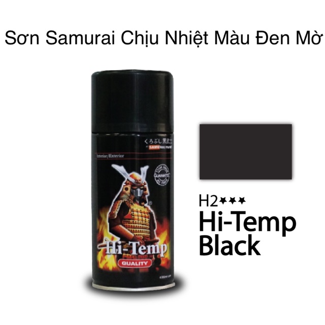 Sơn Samurai Chịu Nhiệt Màu Đen Mờ