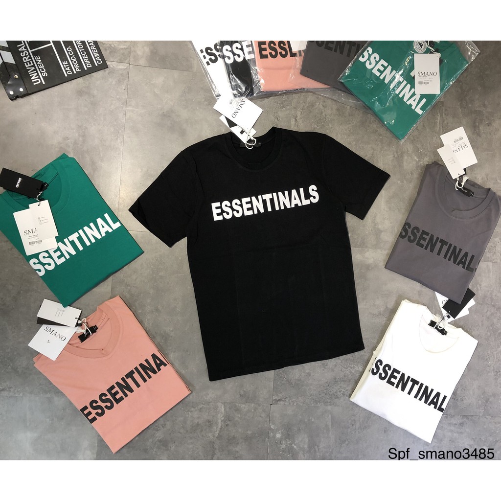 Áo thun nam ESSENTIAL, áo phông  basic, unisex, vải cotton co giãn 4 chiều, thấm hút mồ hôi New | BigBuy360 - bigbuy360.vn