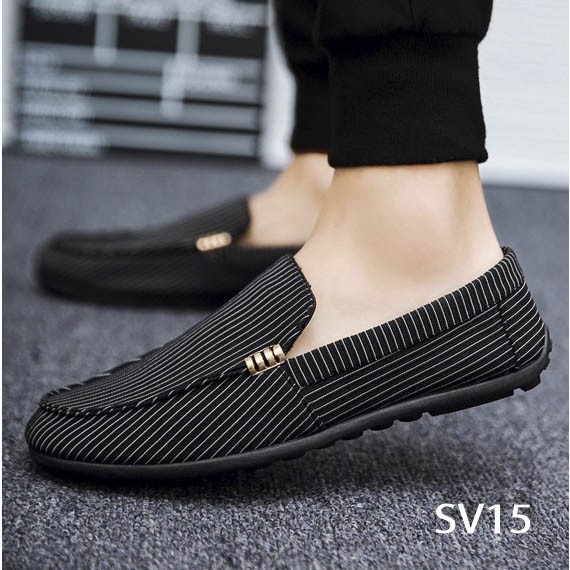 [ SIÊU HOT] Giày Lười Nam Cao Cấp Phong Cách Hàn Quốc - Màu Đen SV15 | BigBuy360 - bigbuy360.vn