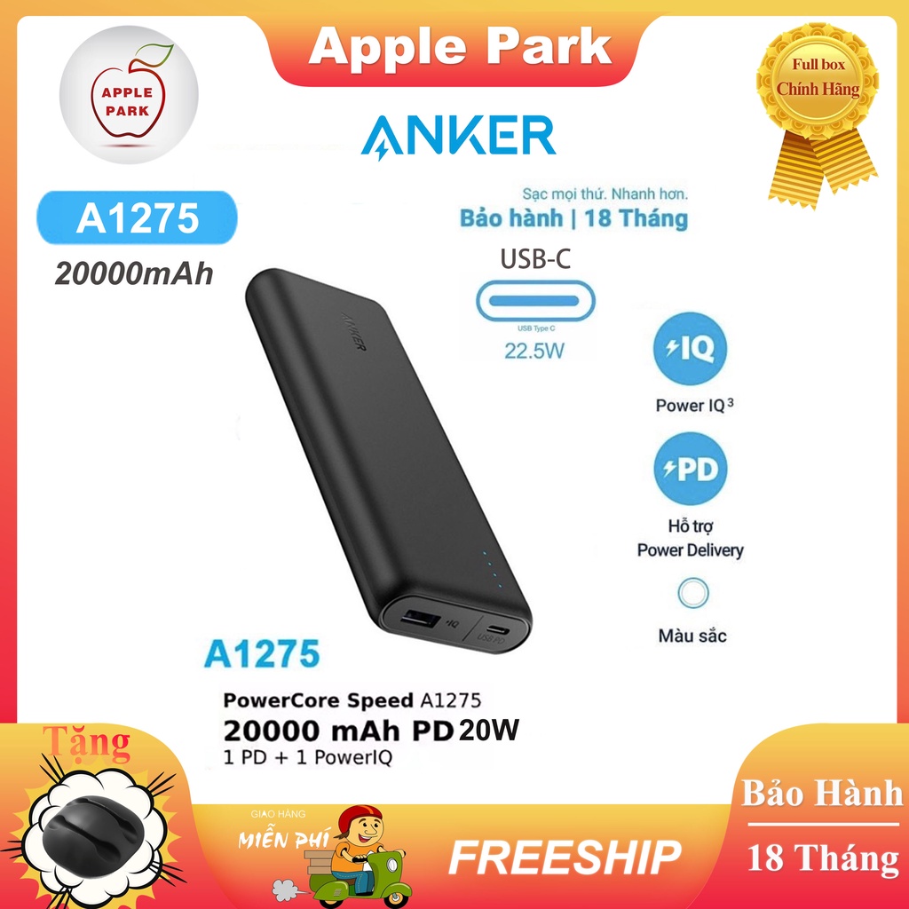 Pin Sạc Dự Phòng ANKER A1271 A1275 PowerCore 20100mAh [Bảo hành 18 Tháng]